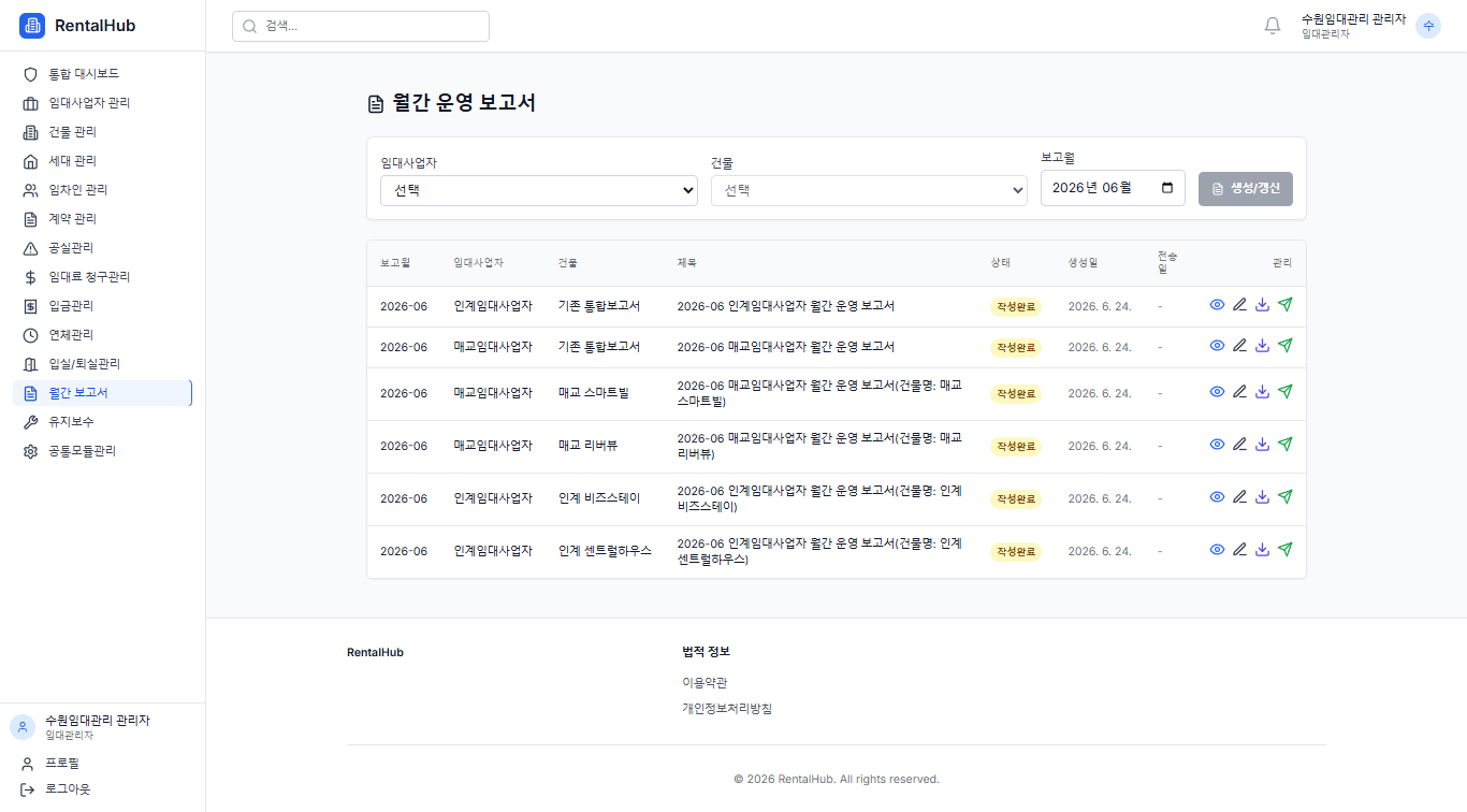 PC 월간 운영 보고서